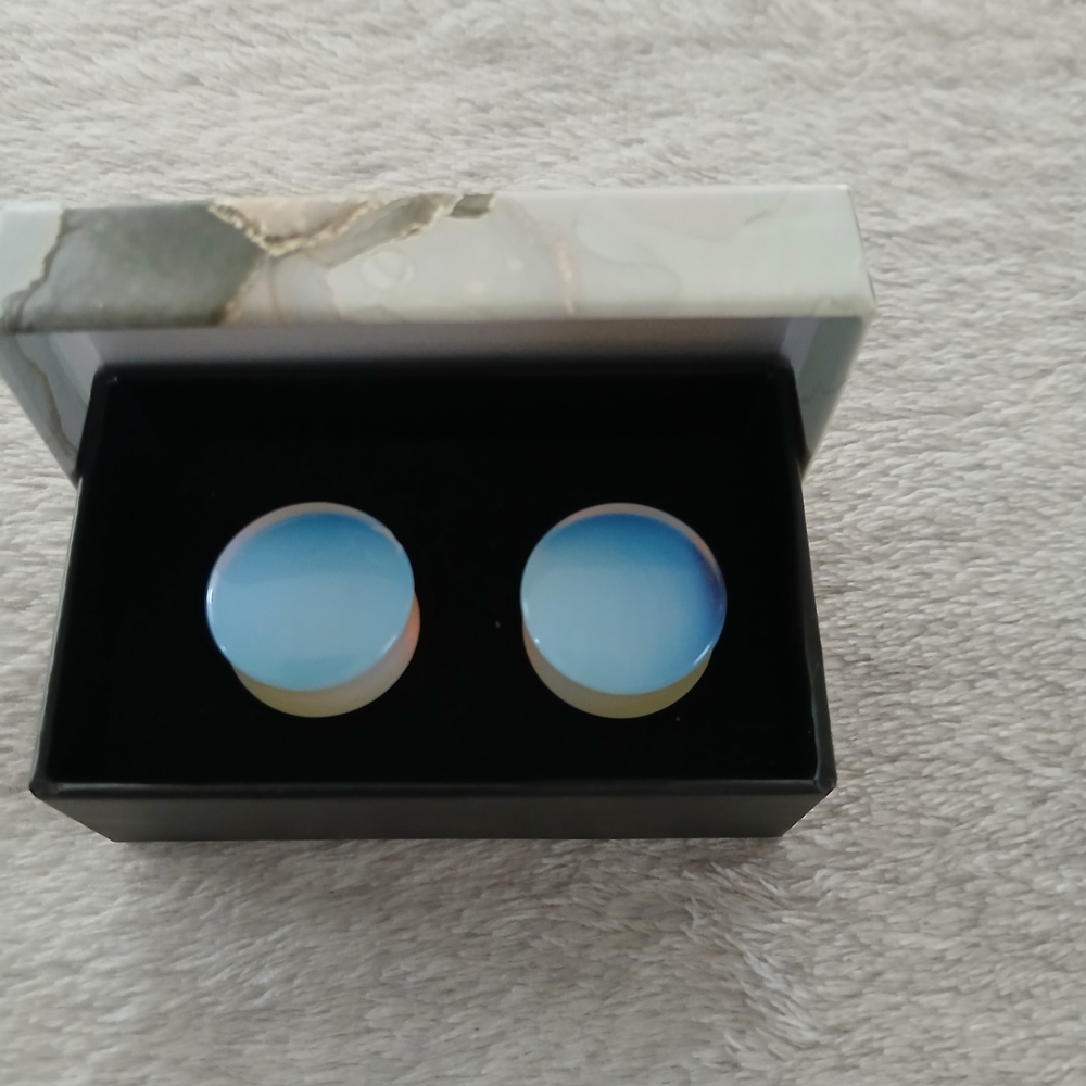 Opal Stone Blue Plugs